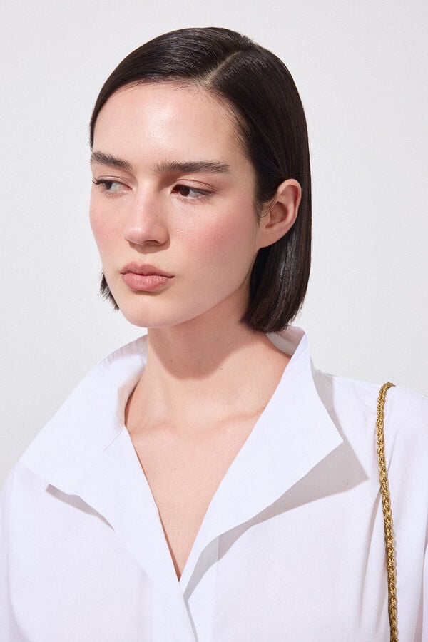 Pedro del Hierro Camisa lisa amplia Blanco