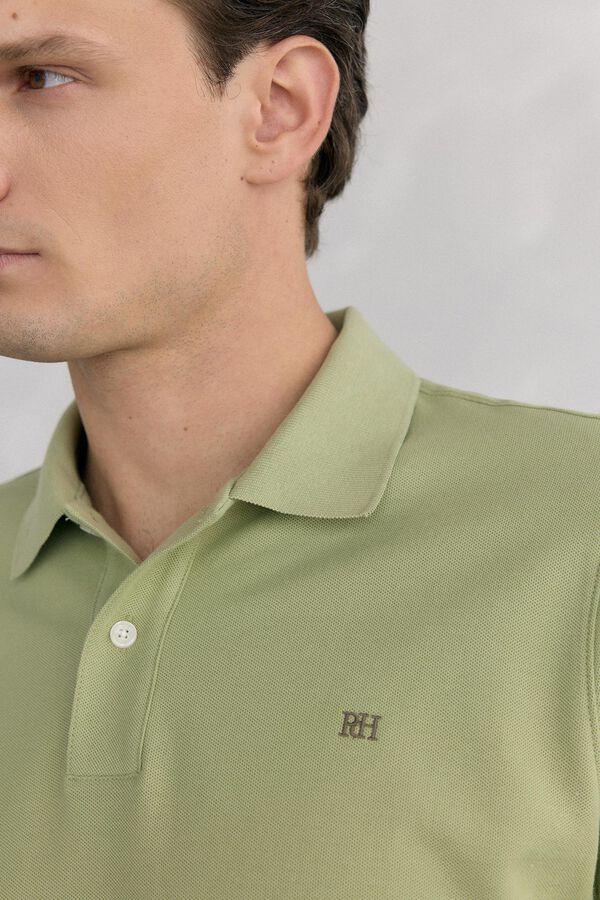 Pedro del Hierro Basic piqué polo shirt Green