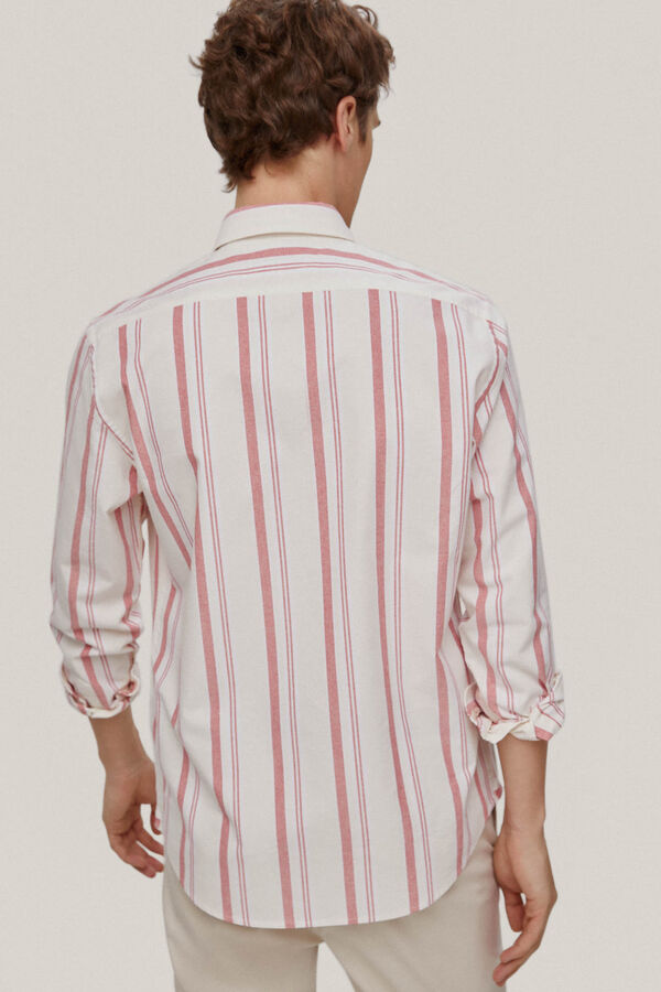 Pedro del Hierro Striped Oxford shirt Pink