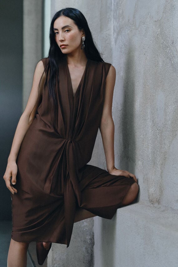 Vestido drapeado