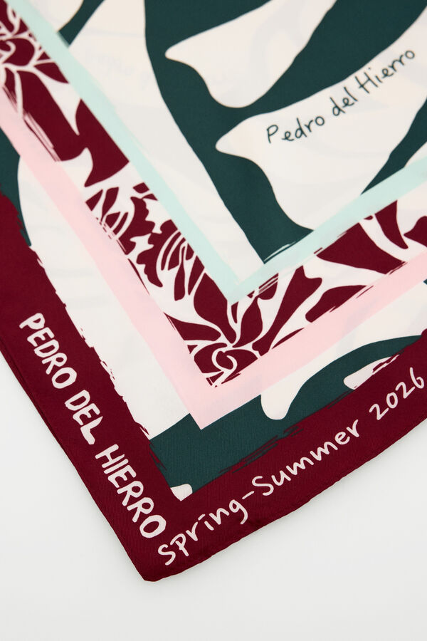 Pedro del Hierro Printed scarf Pink