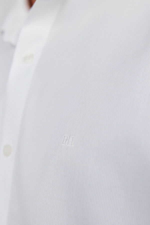 Pedro del Hierro Slim fit non-iron + stain-resistant structured dress shirt White