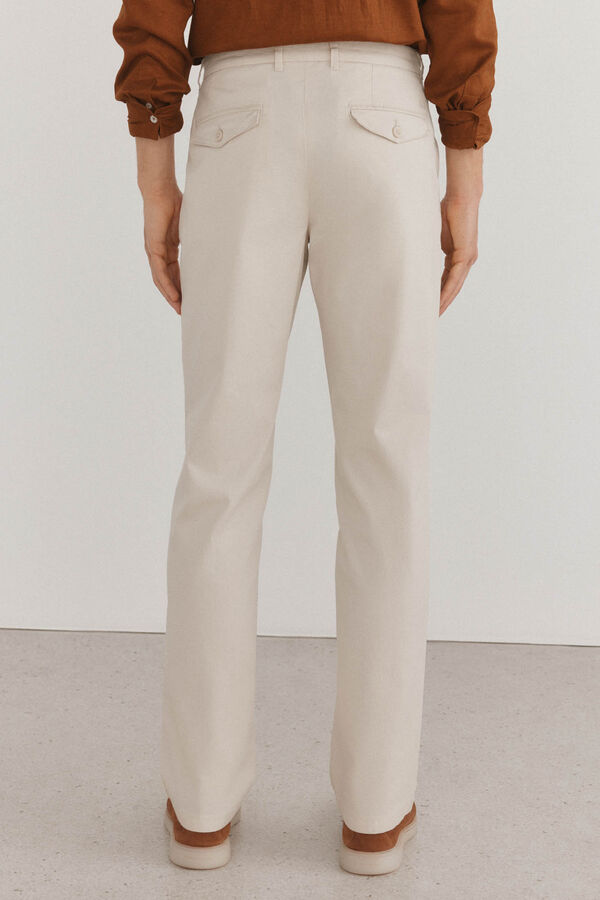 Pedro del Hierro Calças calças chino de regular fit Ecru