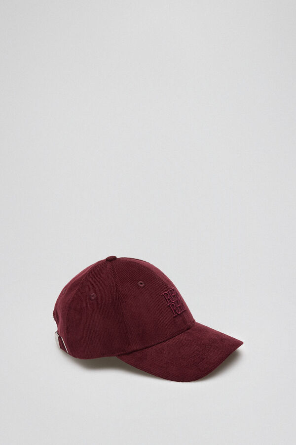 Pedro del Hierro Gorra de pana burdeos Morado