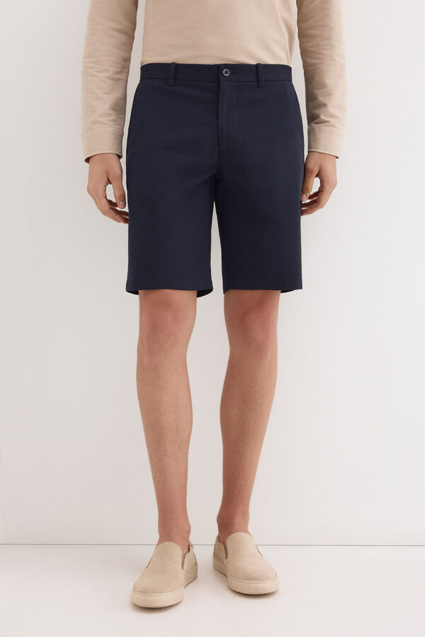 Pedro del Hierro Regular chino Bermuda shorts Blue