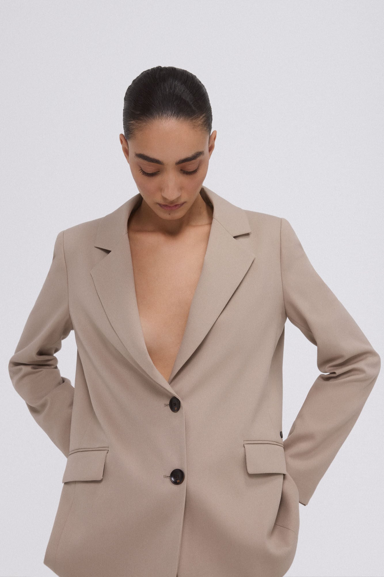 Pedro del Hierro Blazer taupe suit