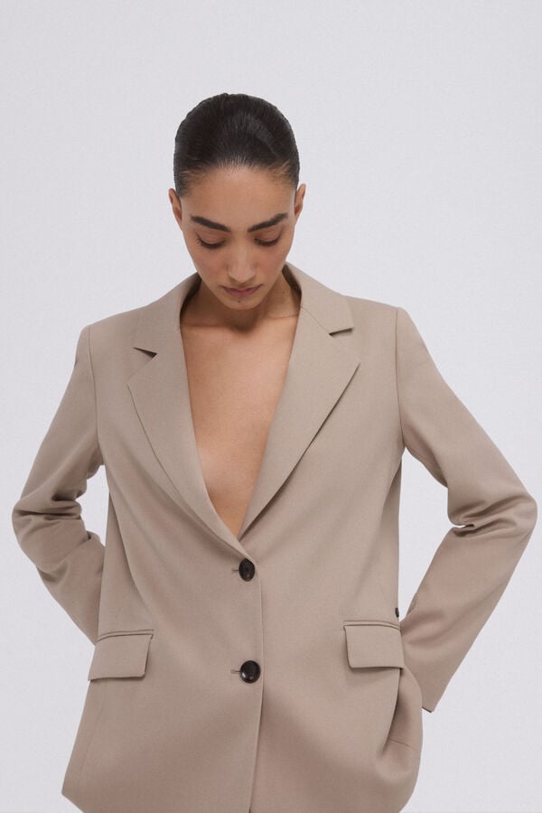 Pedro del Hierro Blazer taupe suit Grey