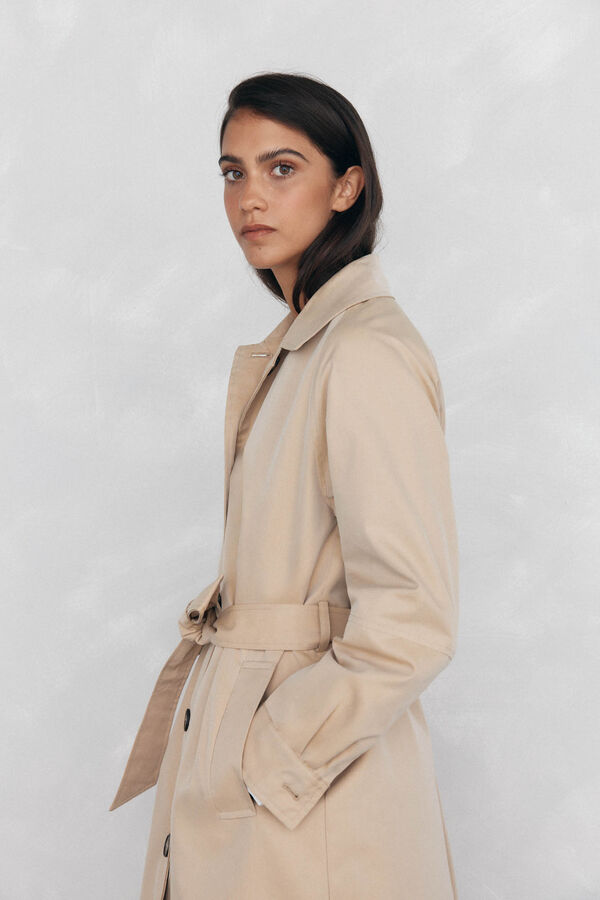 Pedro del Hierro Long trench coat Beige