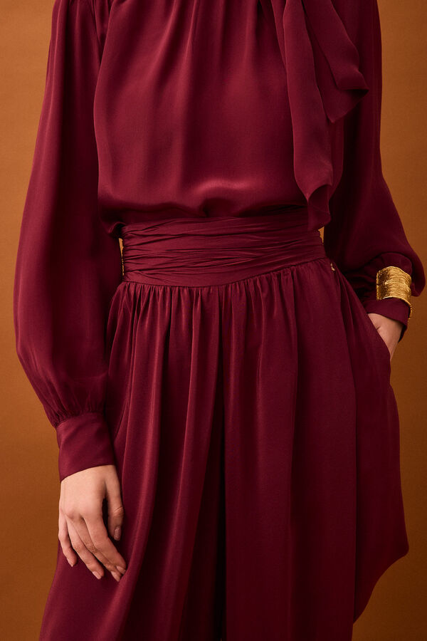 Pedro del Hierro Volume harem trousers Burgundy