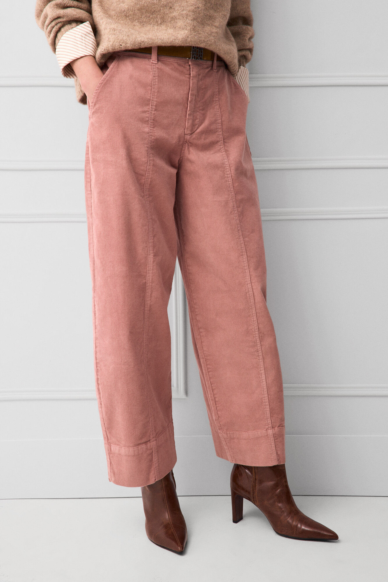 TFP by Tamara Falc&oacute; Corduroy barrel trousers