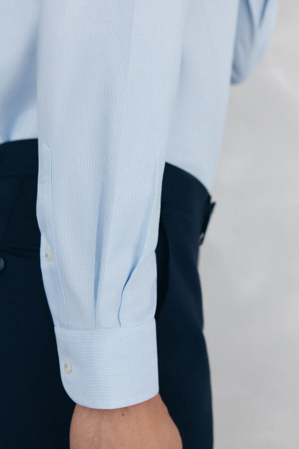 Pedro del Hierro Striped dress shirt, non-iron + anti-stain White
