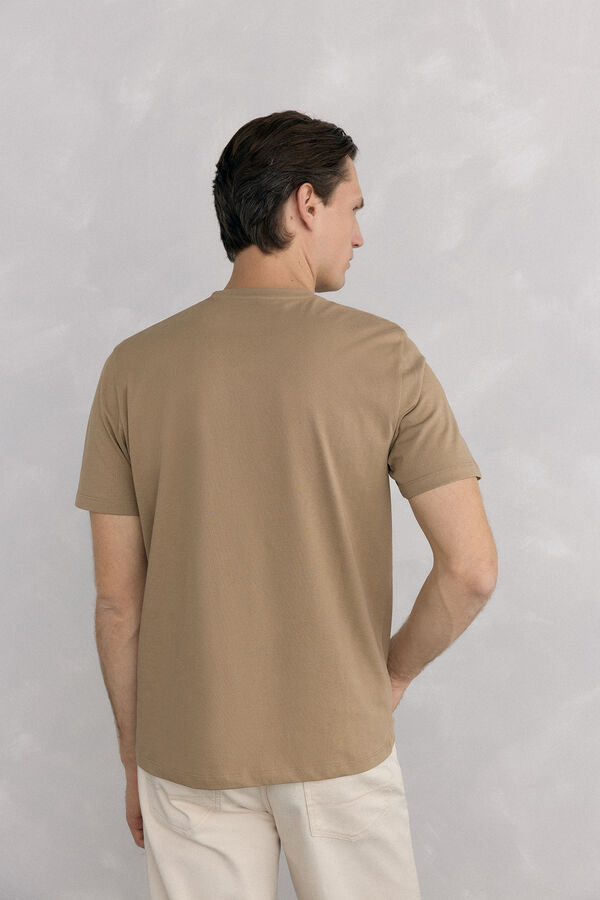 Pedro del Hierro Basic T-shirt Beige