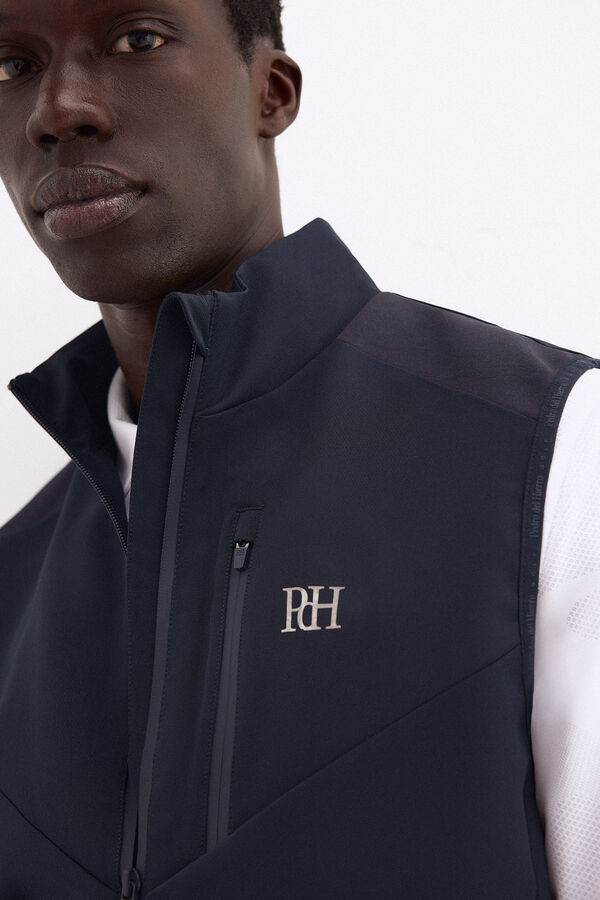 Pedro del Hierro Plain golf gilet Blue