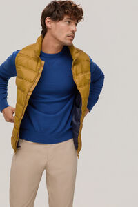 Pedro del Hierro Ultralight quilted gilet Yellow