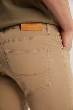 Pedro del Hierro Coloured slim fit premium flex 5-pocket jeans Brown