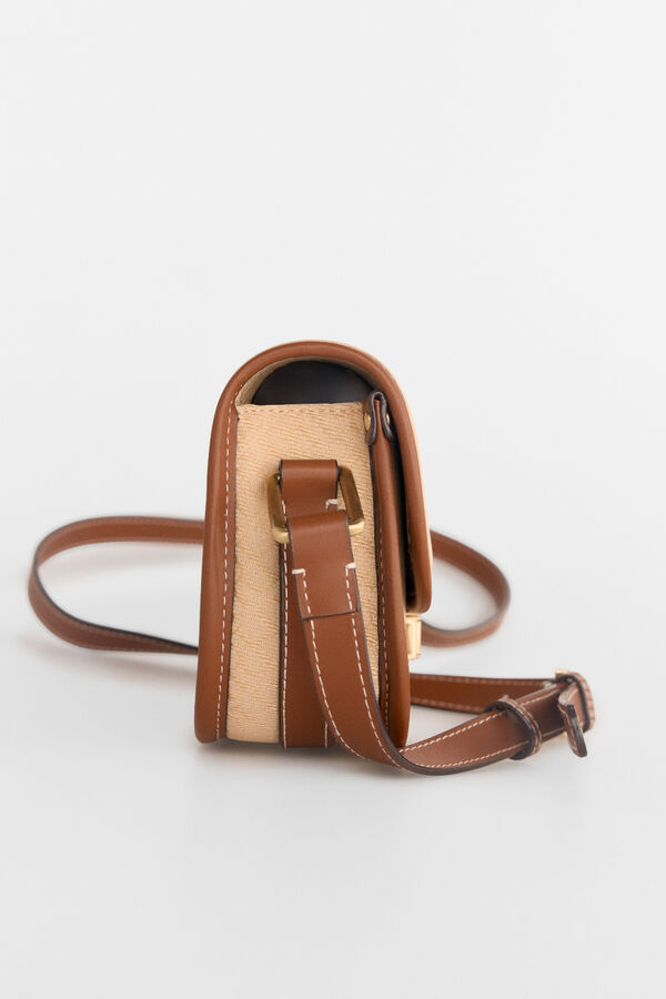 Pedro del Hierro Jacquard crossbody Beige