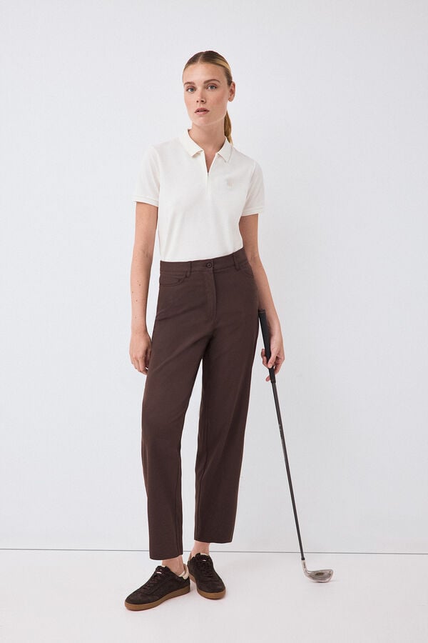 Pedro del Hierro Polo de manga curta Ecru