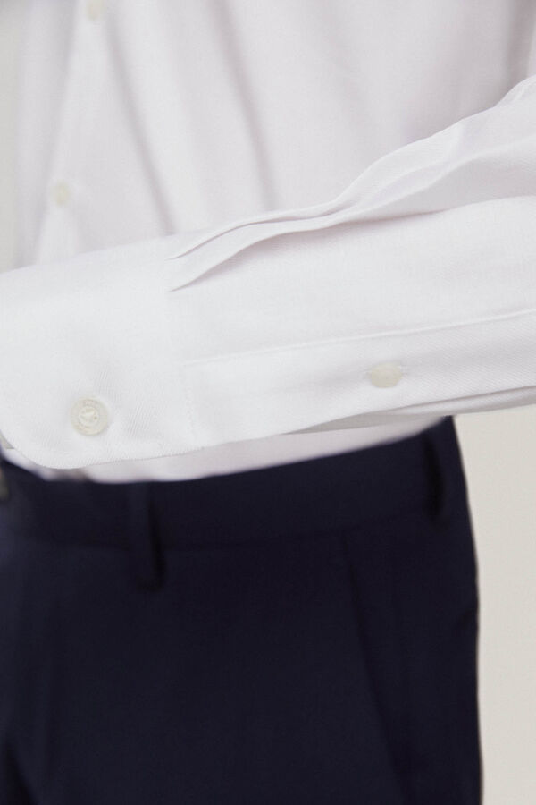 Pedro del Hierro Camisa vestir twill liso non iron + antimanchas White