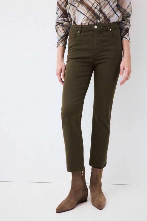 Pedro del Hierro Push up straight basic jeans Green