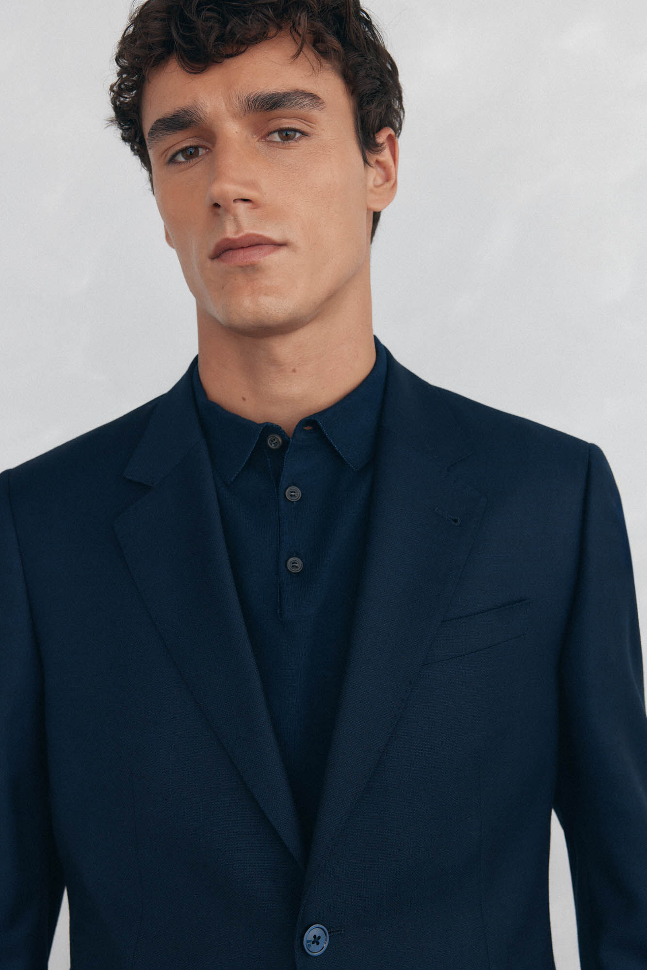 Pedro del Hierro Slim fit bi-stretch bird's eye blazer
