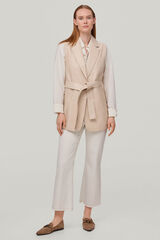 Pedro del Hierro Chaleco de piel Beige