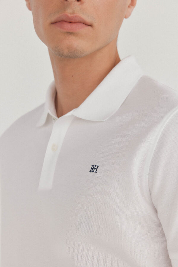 Pedro del Hierro Essential slim polo shirt White
