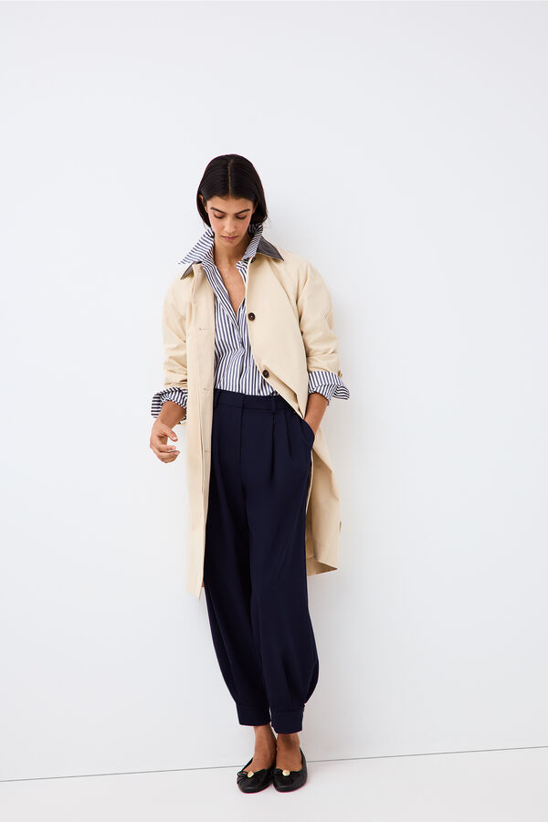 Pedro del Hierro Trousers with pleats Blue