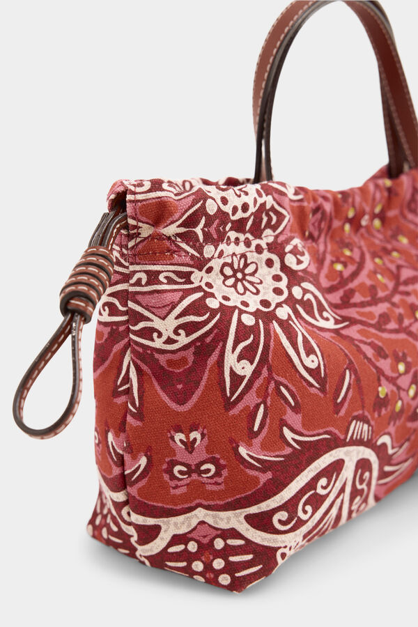 Pedro del Hierro Printed crossbody bag Beige