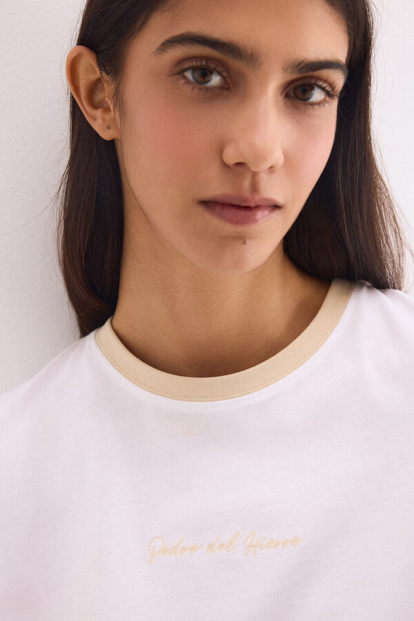 Pedro del Hierro Contrast T-shirt pedro del hierro White