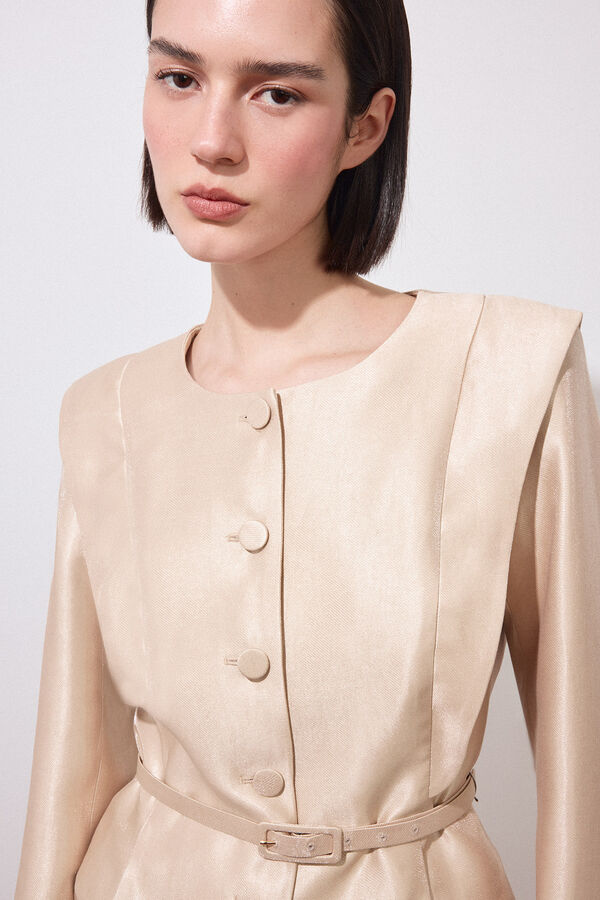 Pedro del Hierro Gold with belt blazer Yellow