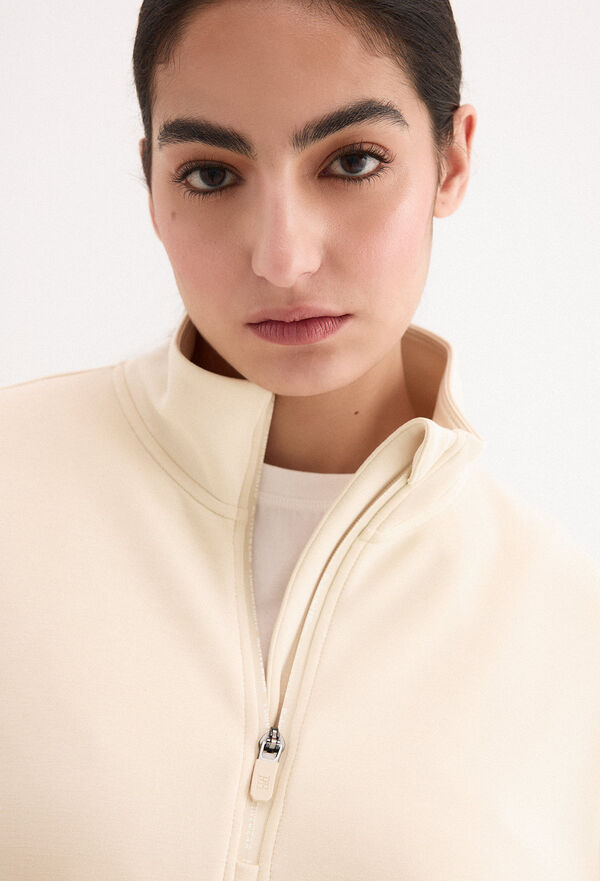 Pedro del Hierro Soft touch neck sweatshirt Beige