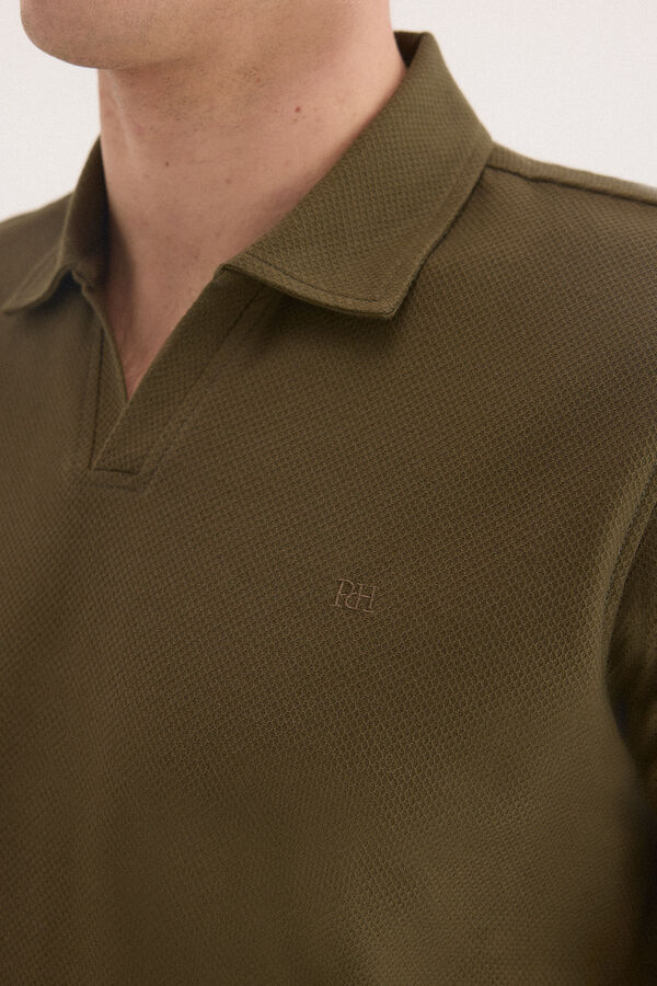 Pedro del Hierro Structure polo shirt Green