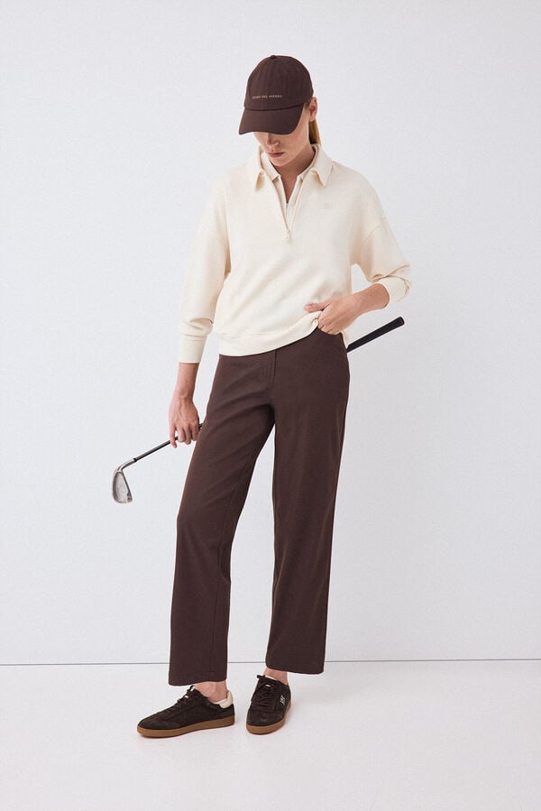 Pedro del Hierro Soft touch sweatshirt Ecru