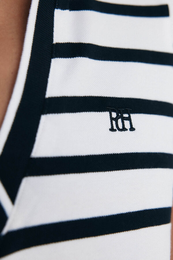 Pedro del Hierro Polo manga corta rayas Blanco