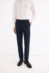 Pedro del Hierro Plaid slim fit trousers Blue