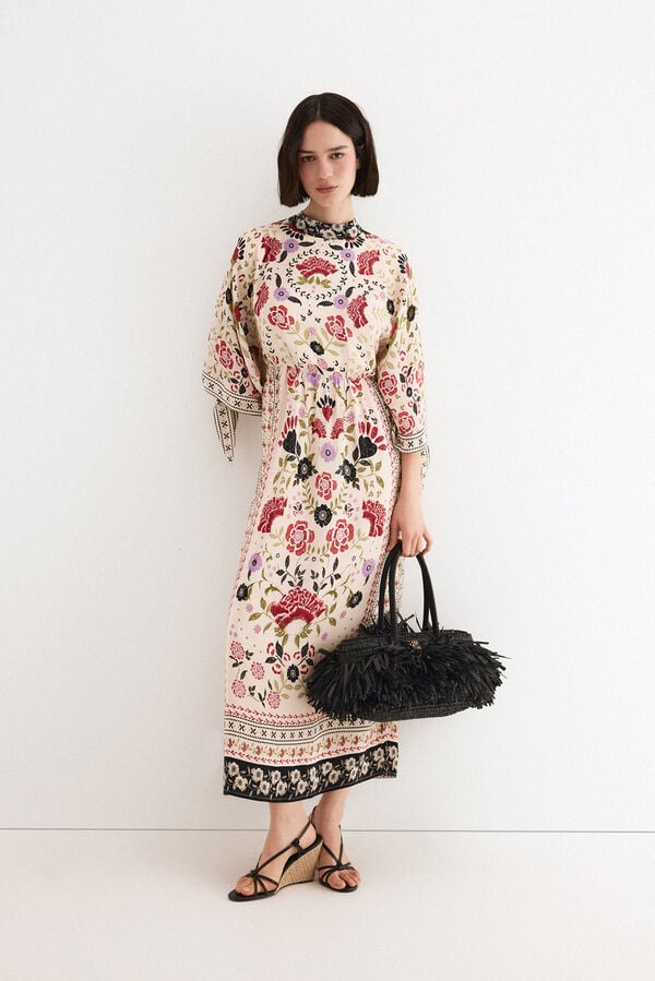 TFP by Tamara Falc&oacute; Positioned panels dress Beige