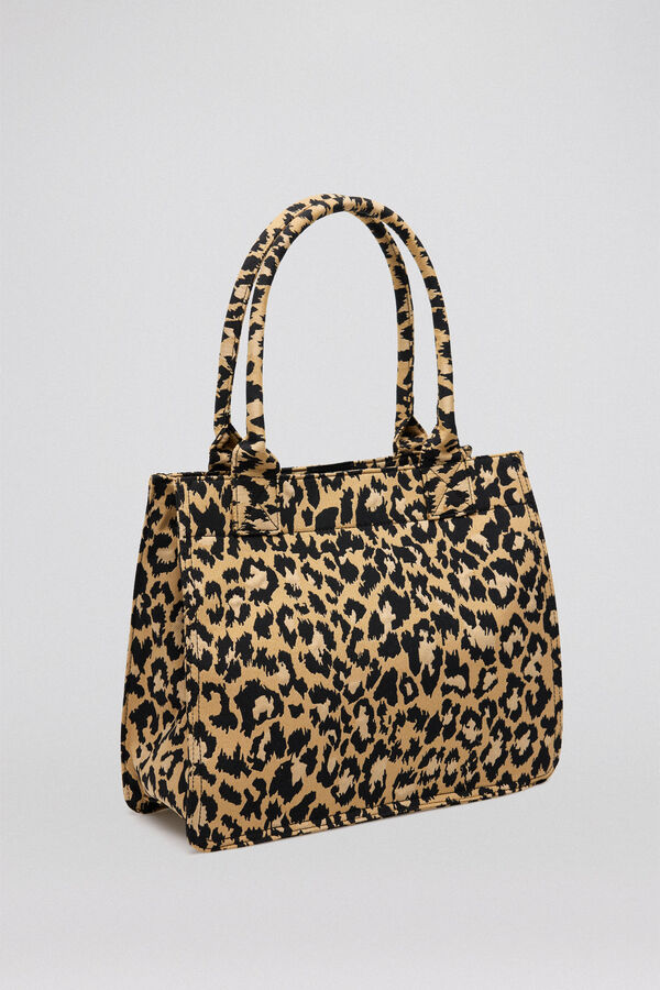 Pedro del Hierro Bolso tote animal print Marrón