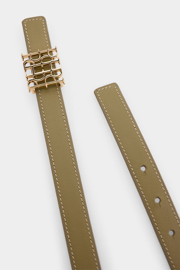 Pedro del Hierro Reversible leather belt Beige