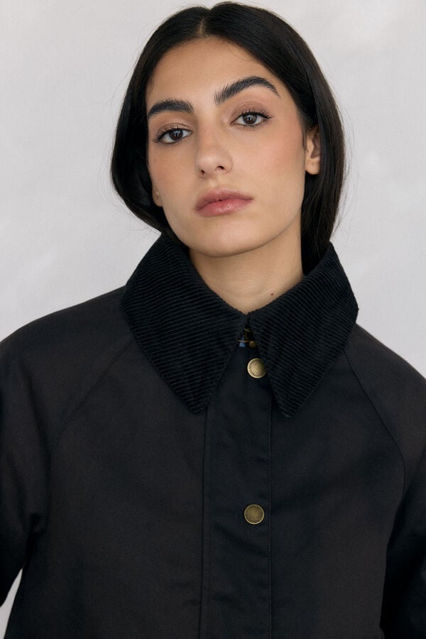 Pedro del Hierro Waxed fabric padded parka Brown