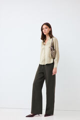Pedro del Hierro Satin-finish basic shirt Green