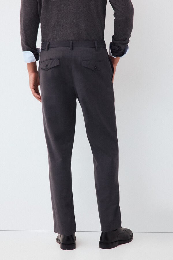 Pedro del Hierro Regular fit trousers with elasticated waist Grey