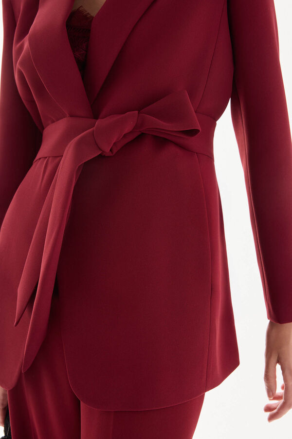 TFP by Tamara Falcó Blazer with belt Burgundy