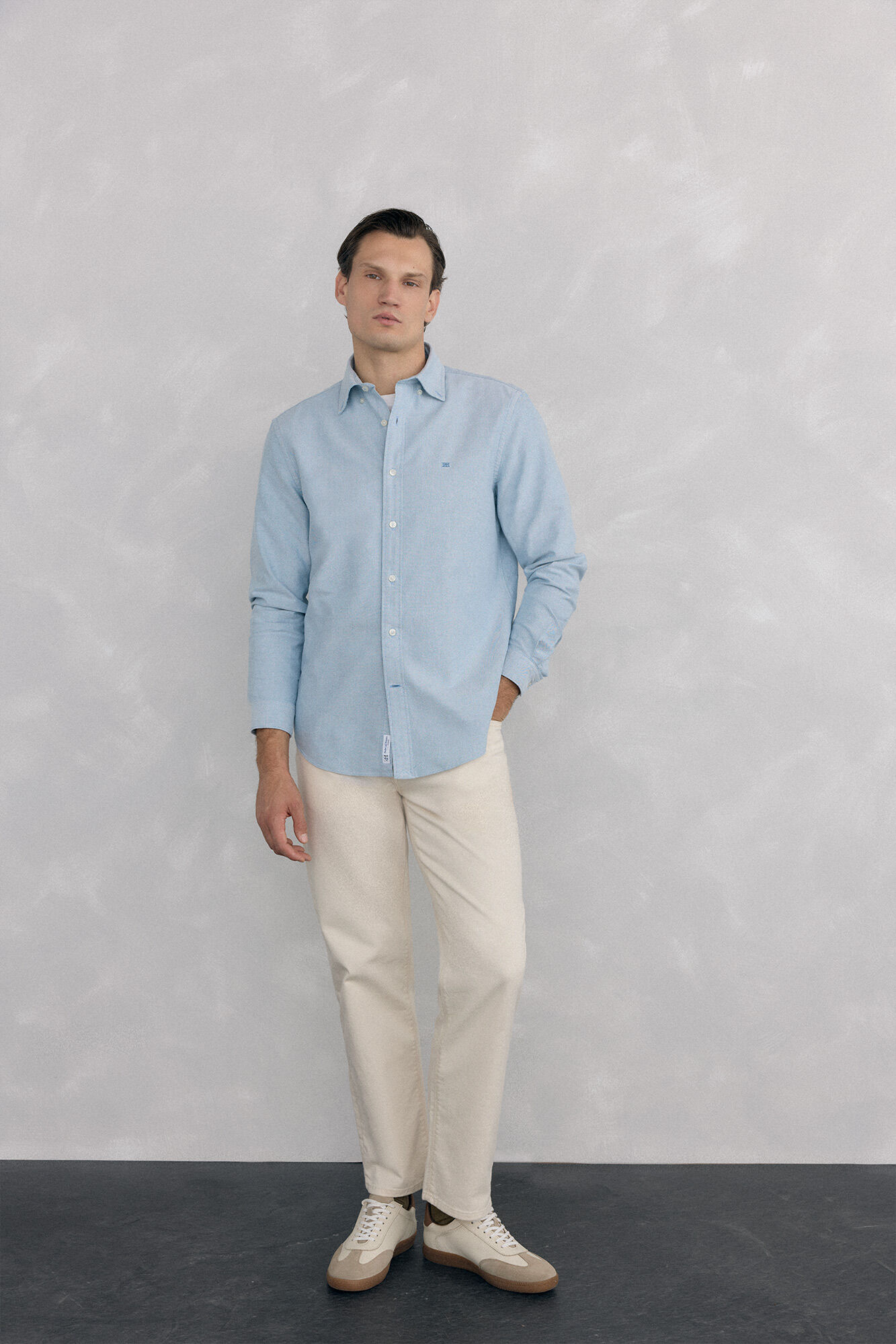 Pedro del Hierro Iconic plain oxford shirt