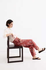 Pedro del Hierro Straight printed trousers Orange