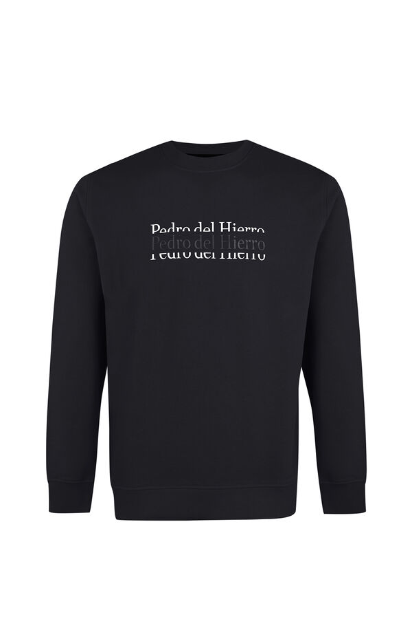 Pedro del Hierro Crew neck logo sweatshirt Grey