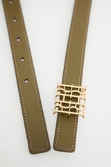 Pedro del Hierro Reversible leather belt Beige