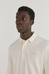 Pedro del Hierro Essential long-sleeved polo shirt Ecru