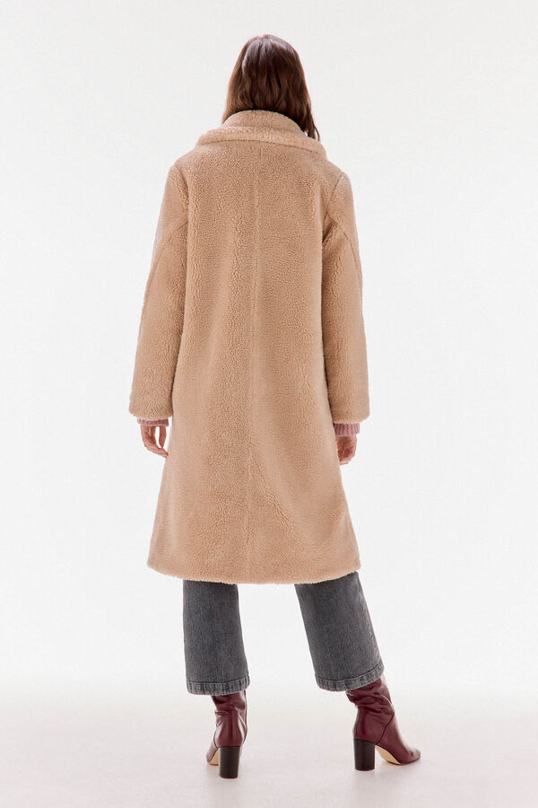TFP by Tamara Falcó Teddy-effect coat Ecru