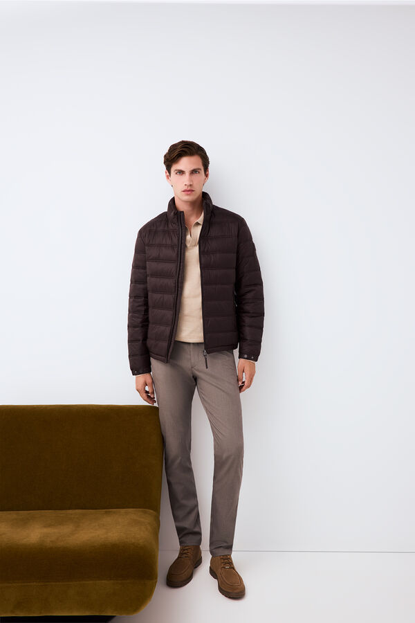 Pedro del Hierro Oversized slim chinos Brown