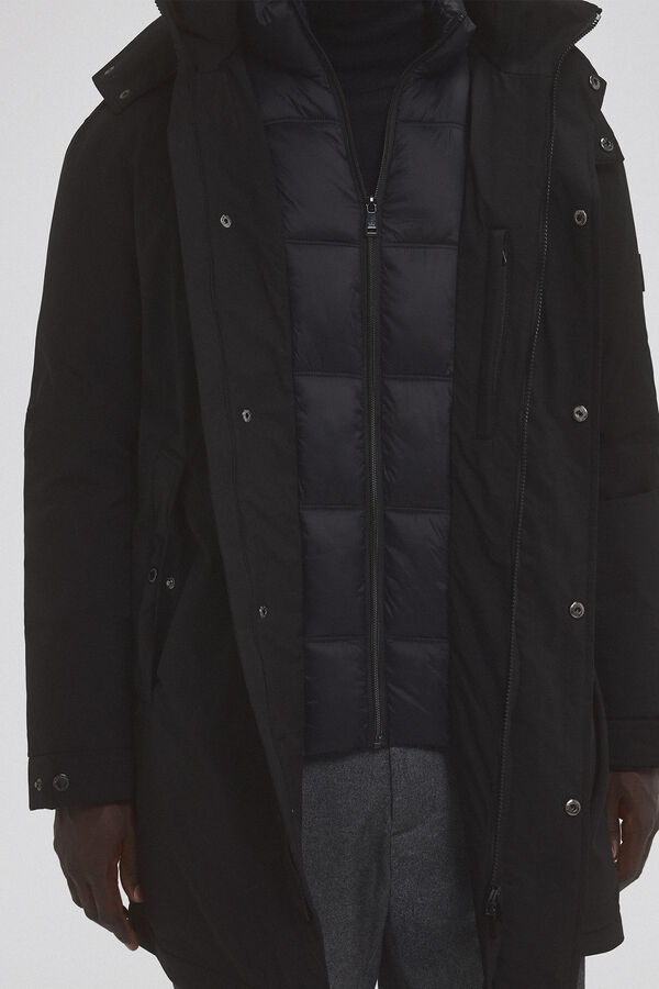 Pedro del Hierro Parka with removable elements Black